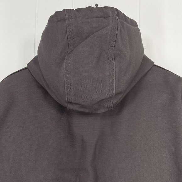 Carhartt Flannel Lined Active Jacket Loose Fit Firm Duck 0J0140 Size Large Gray - Picture 6 of 16